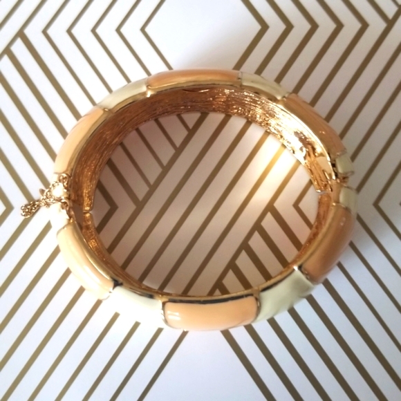Modern Enamel Statement Bangle Bracelet - Picture 13 of 14
